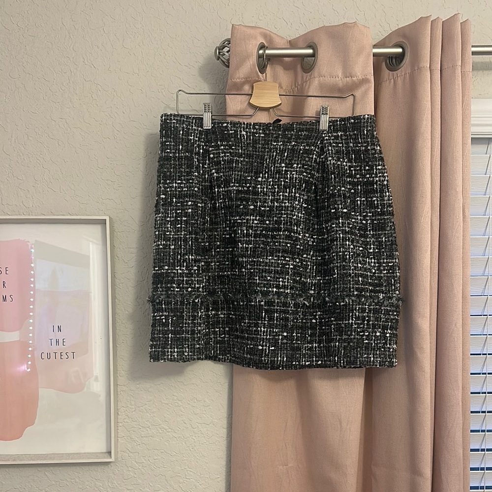 Brooks Brothers Black and White Mini Pencil Skirt